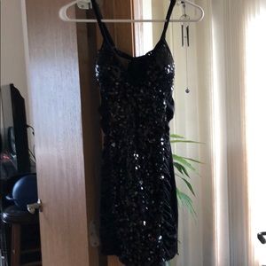 Medium little black sequin dress